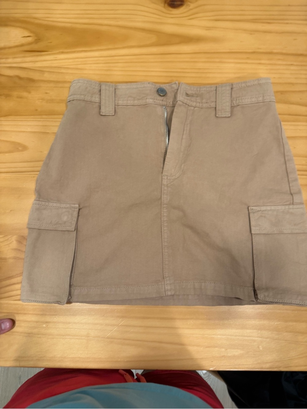 Utility Mini Skirt in Taupe